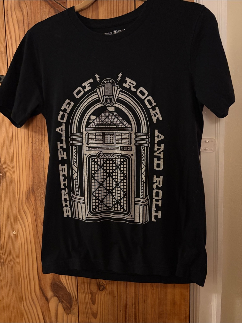 Black Jukebox Graphic Tee - "Birthplace of Rock and Roll" Cleveland Ohio